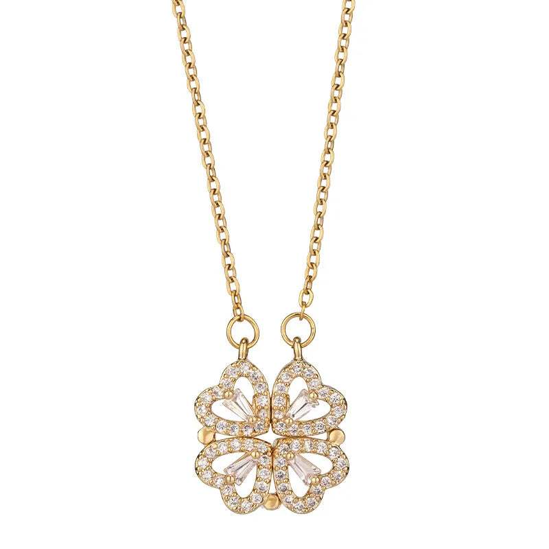 Titanium Four-Leaf Clover Necklace abzalux