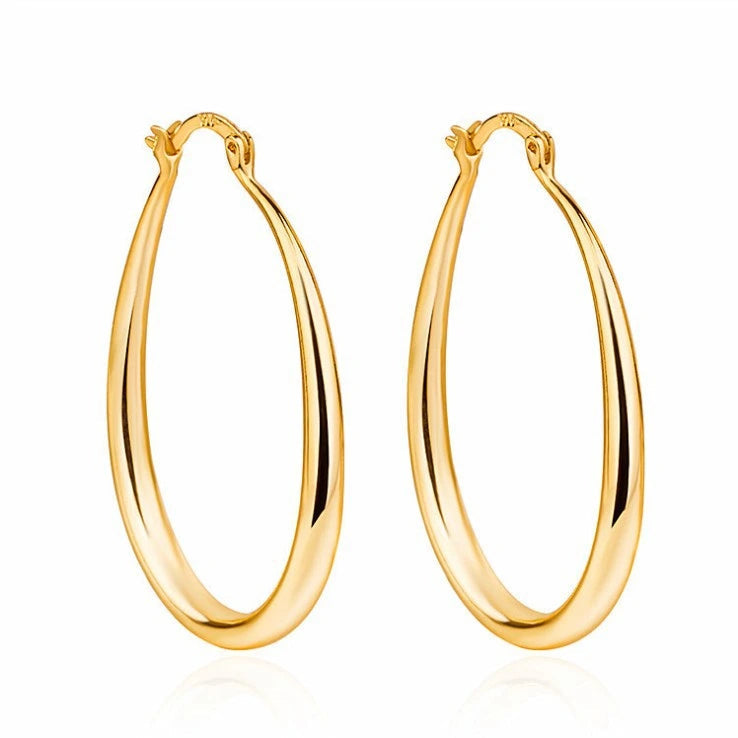 Geometric oval earrings abzalux