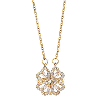 Titanium Four-Leaf Clover Necklace