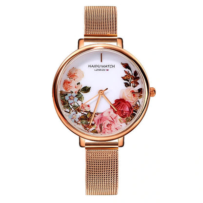 Big-Dial Flower Ladies' Watch abzalux