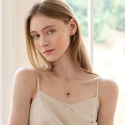 Double-Heart Zircon Pendant
