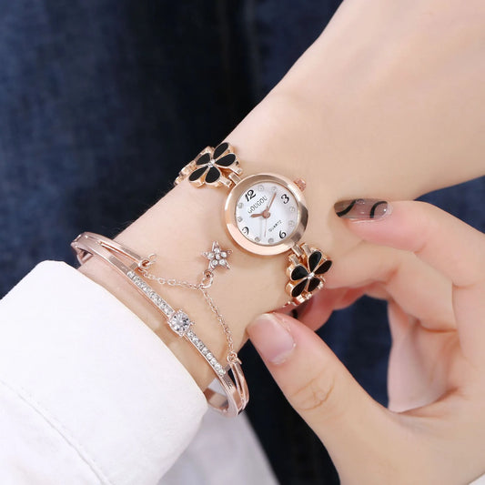 Petal Quartz Watch and Bracelet Set