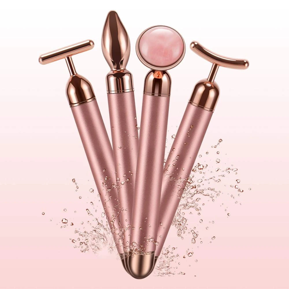 4 in 1 Vibrating Quartz Face Roller