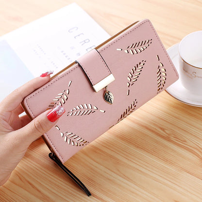 Hollow-Leaf Cardholder Wallet