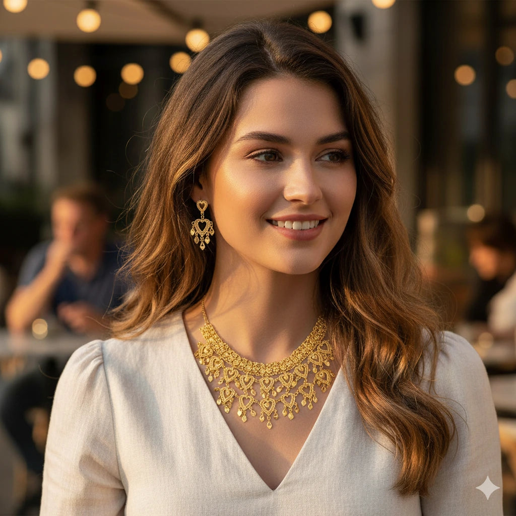 Hollow Heart 3-Piece Jewelry Set