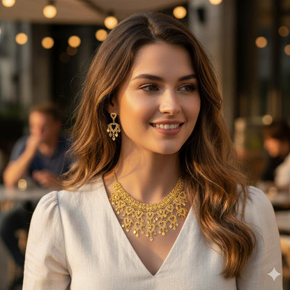 Hollow Heart 3-Piece Jewelry Set