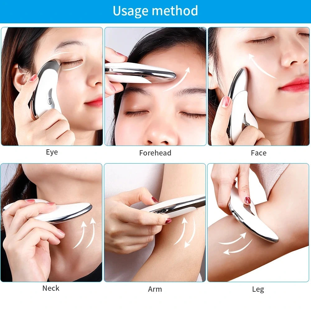 LED Microcurrent Gua Sha Facial Lifting Massager