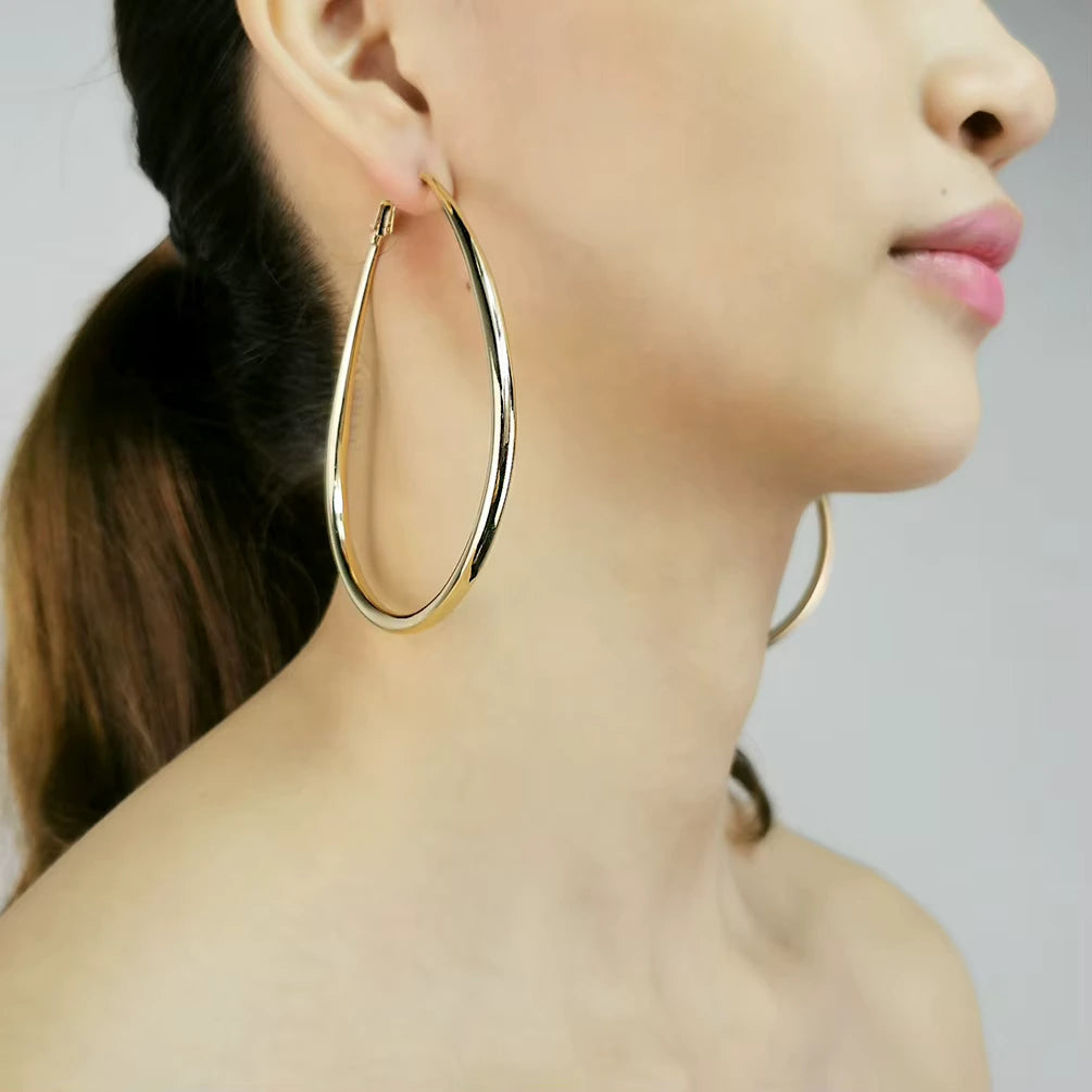 Geometric oval earrings abzalux
