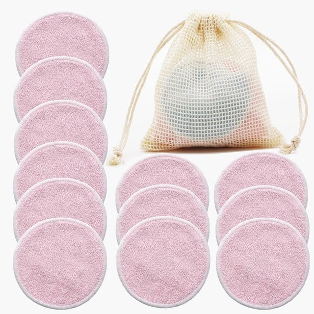 12PC Reusable Cotton Pads Makeup Remover Pad.