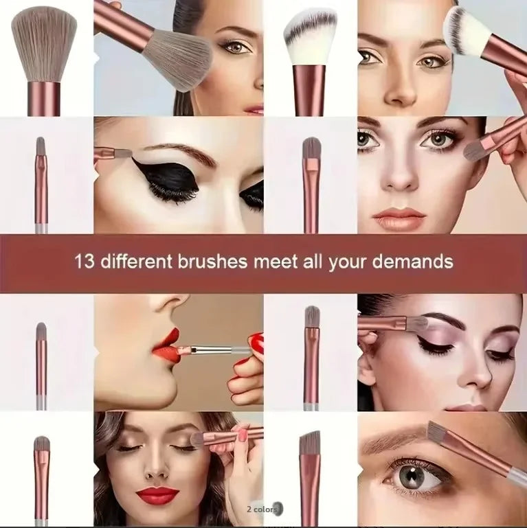 13-Piece Professional Makeup Brush Set