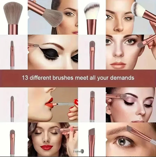 13-Piece Professional Makeup Brush Set