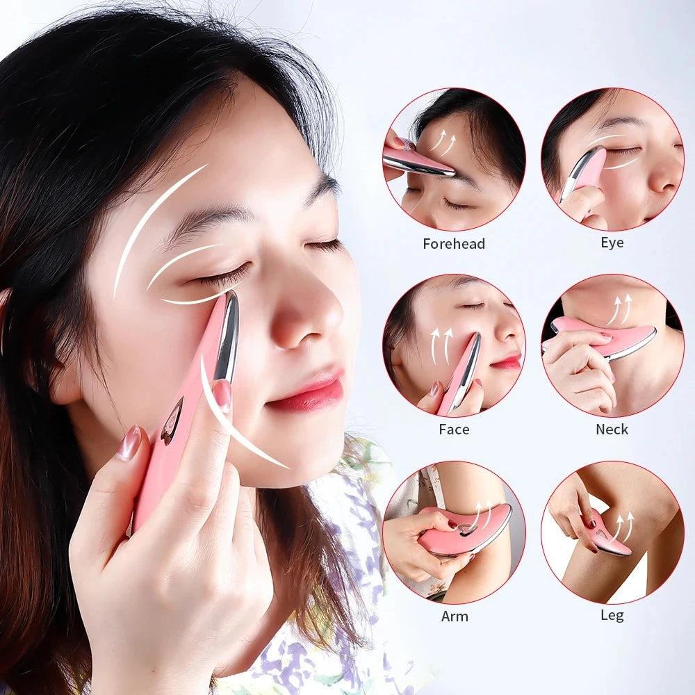 LED Microcurrent Gua Sha Facial Lifting Massager