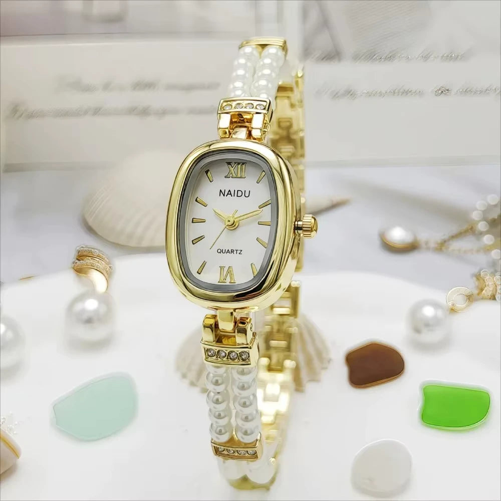 Pearl Oval Women's Fashion Watch