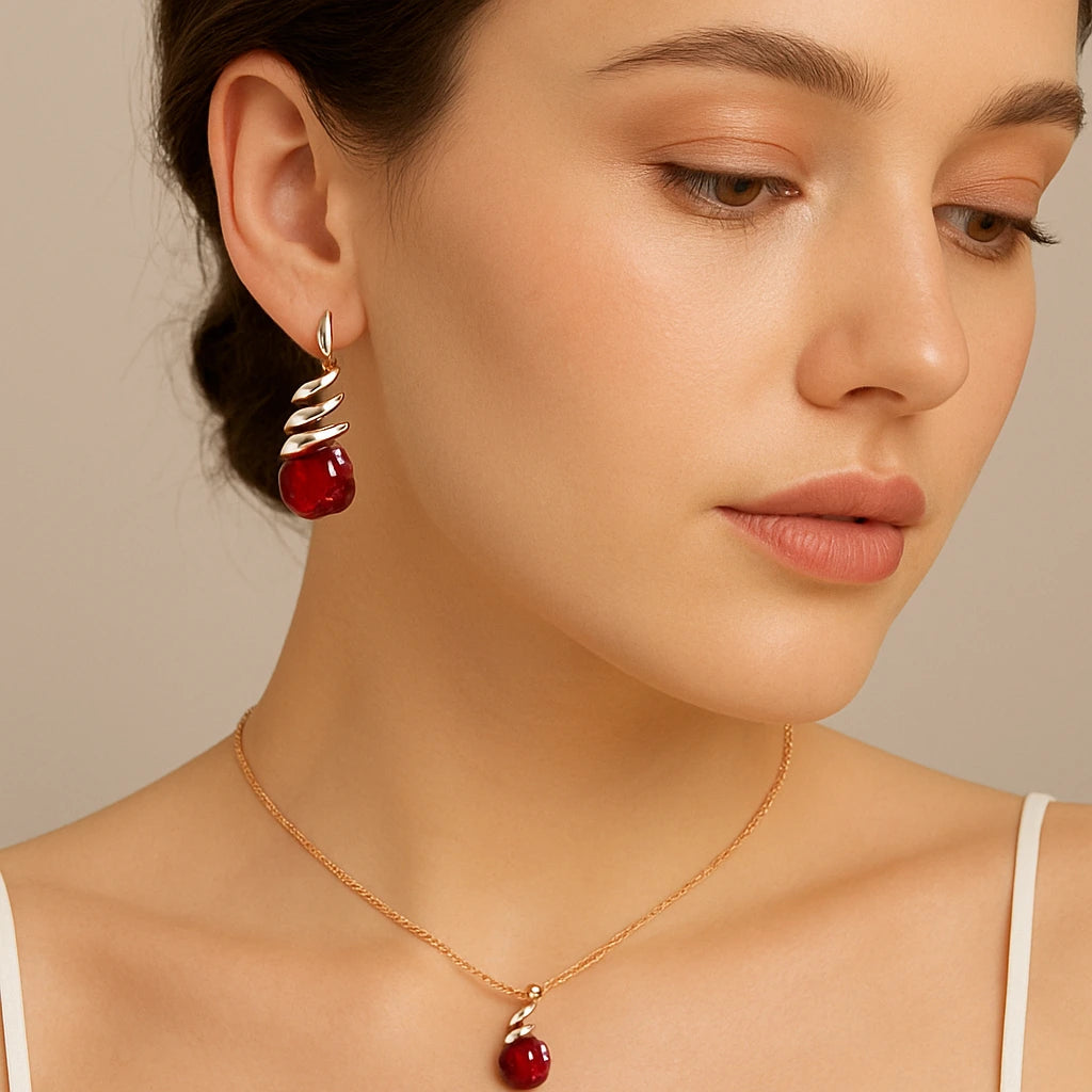 Bridal Necklace & Earring Set abzalux