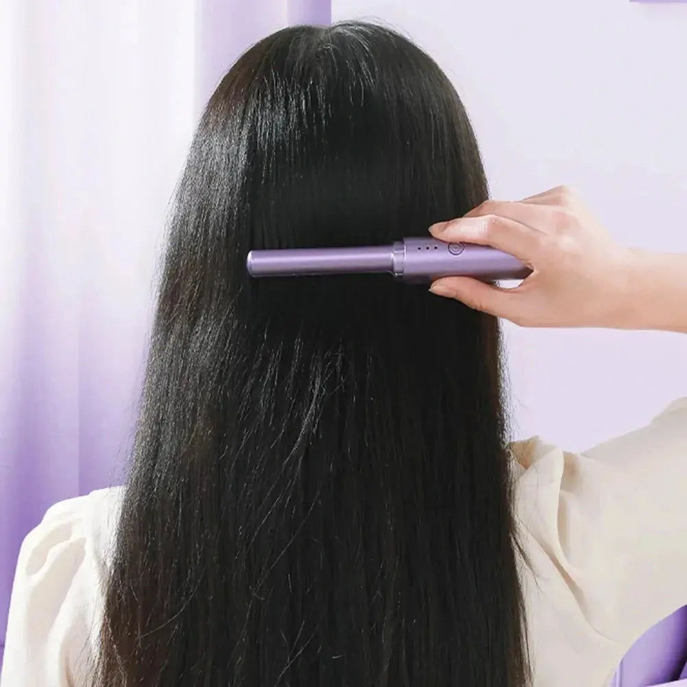 2-in-1 Wireless Straighten & Curl Brush abzalux