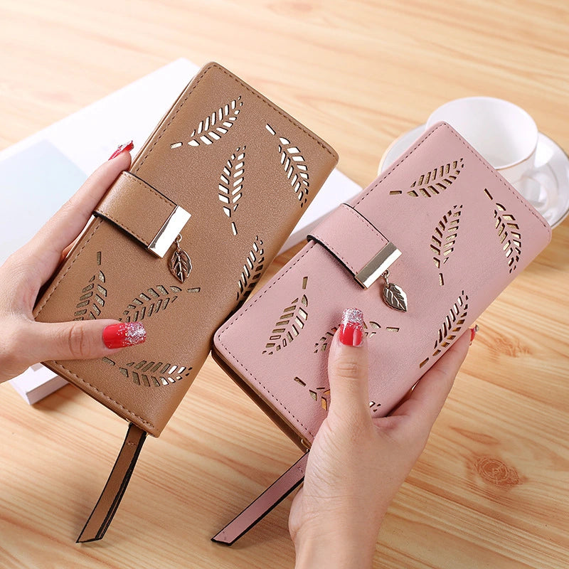 Hollow-Leaf Cardholder Wallet