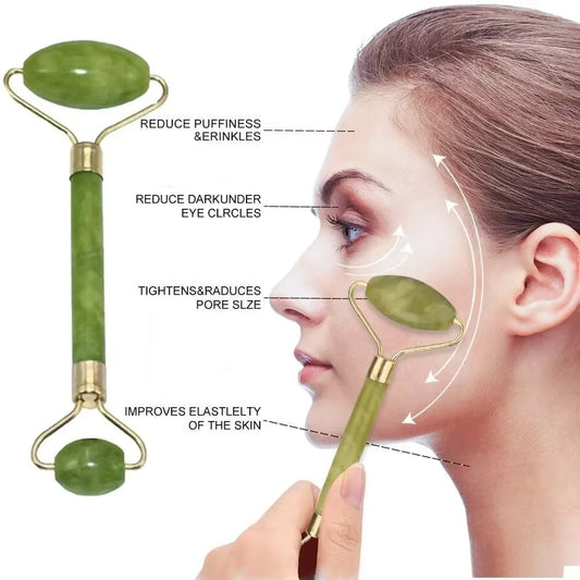 Dual-Head Jade Facial Roller