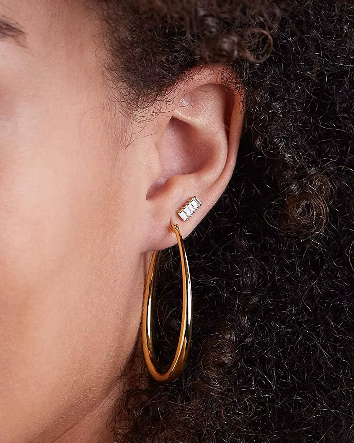 Geometric oval earrings abzalux