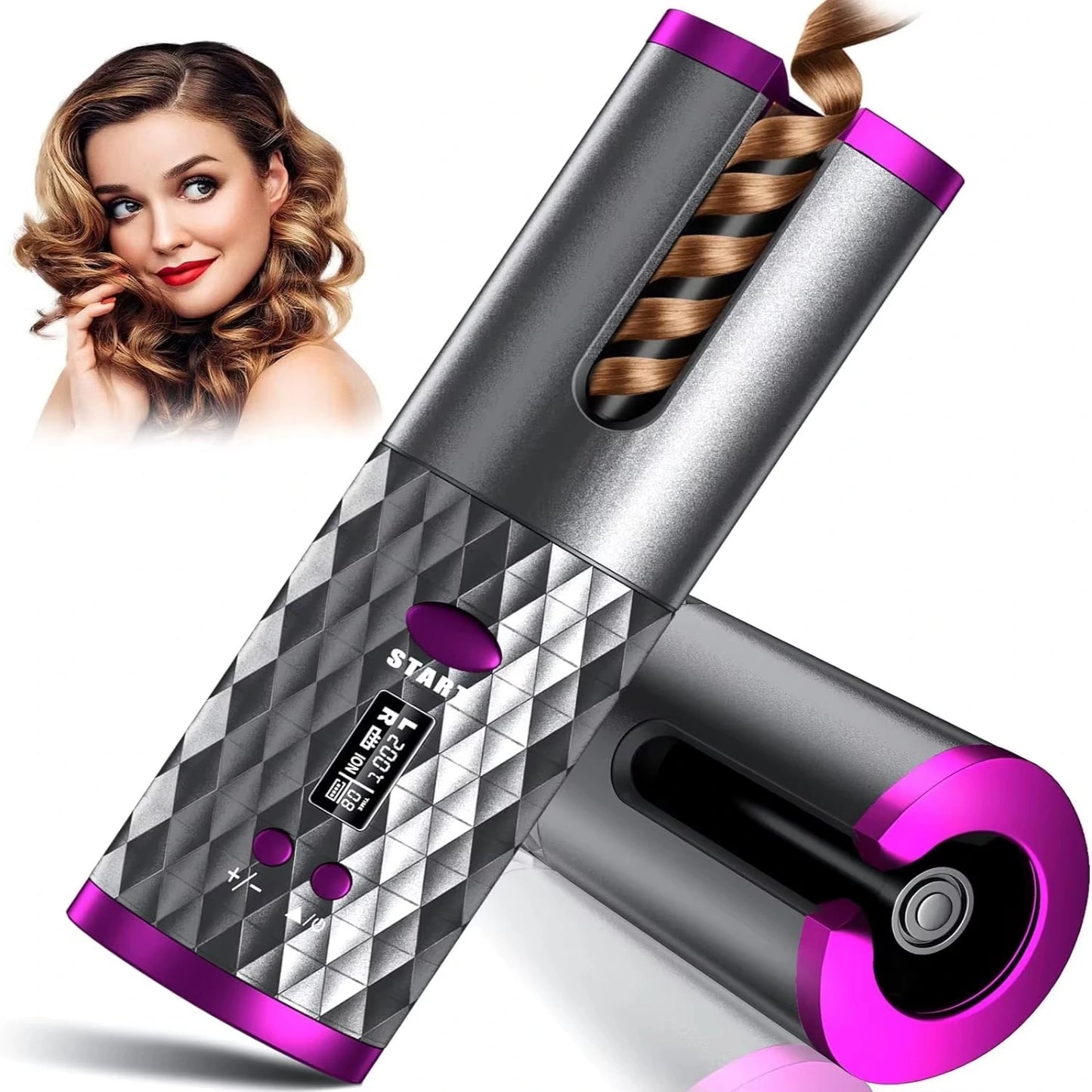 Rechargeable Automatic Rotating Ceramic Hair Curler