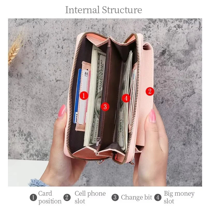 PU Luxury Crossbody Phone Wallet