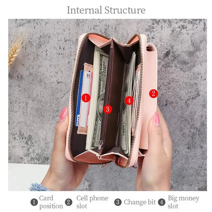 PU Luxury Crossbody Phone Wallet