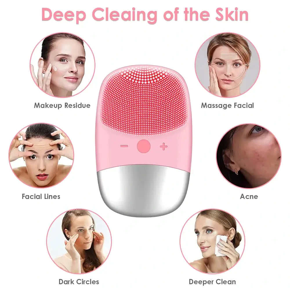 Mini Silicone Face Cleansing Brush abzalux