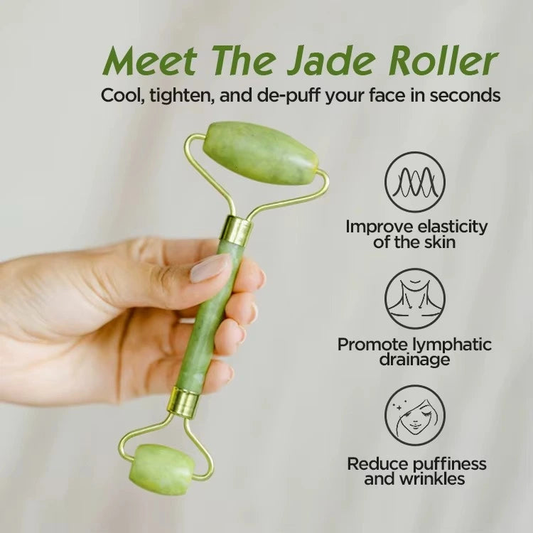 Dual-Head Jade Facial Roller