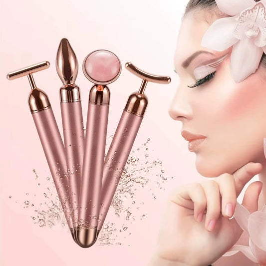 4 in 1 Vibrating Quartz Face Roller