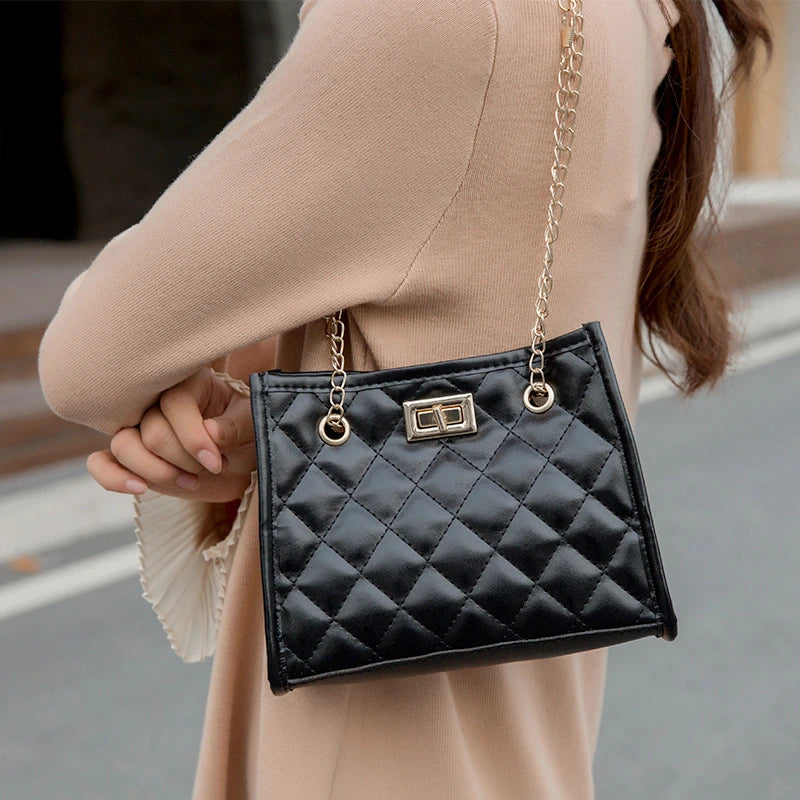 Mini Rhombus Quilted Chain Shoulder Bag abzalux