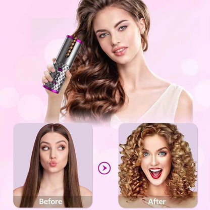 Rechargeable Automatic Rotating Ceramic Hair Curler