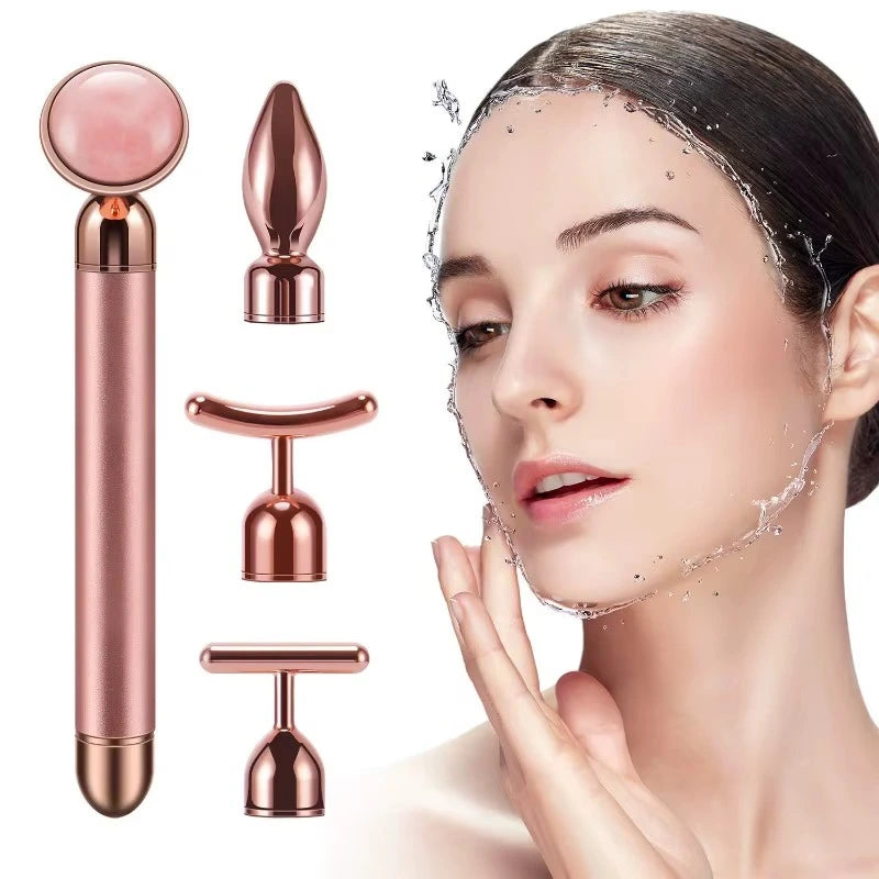 4 in 1 Vibrating Quartz Face Roller