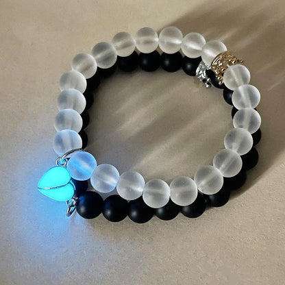 Handmade Crown Beaded Charms Bracelet