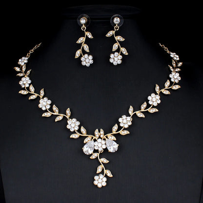 Golden Zircon Bridal Set