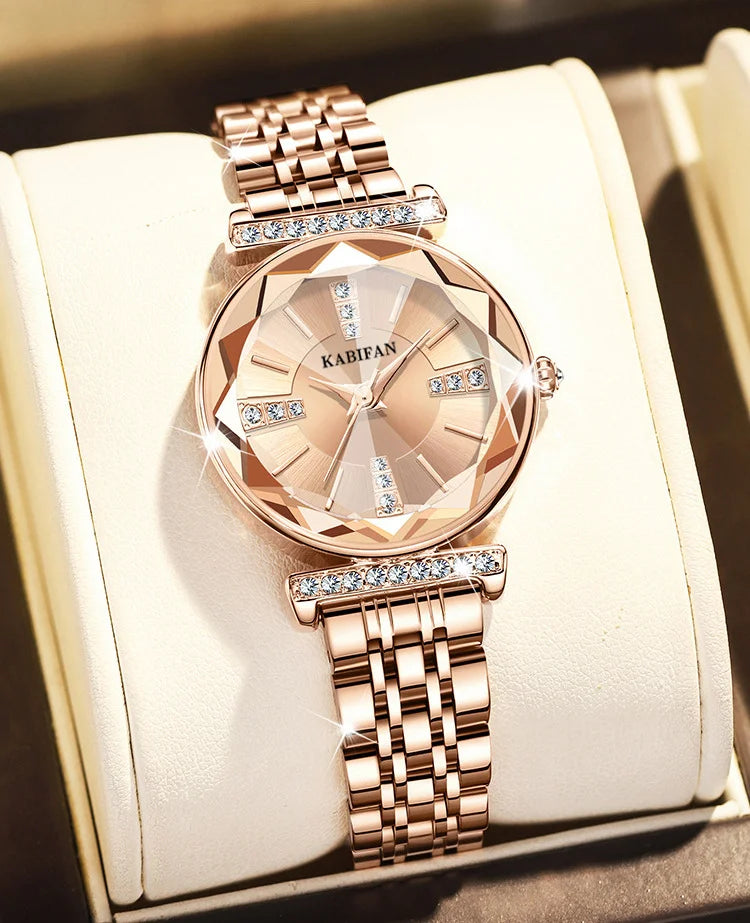 Women's Diamond Mirror Watch