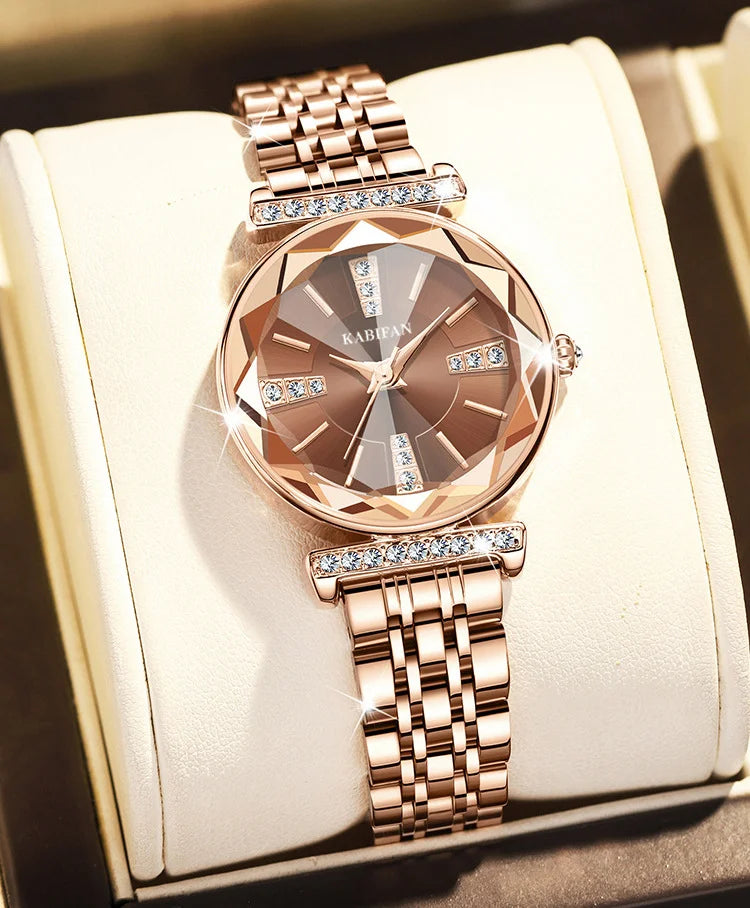Women's Diamond Mirror Watch