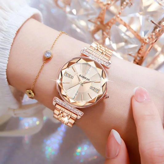 Women's Diamond Mirror Watch