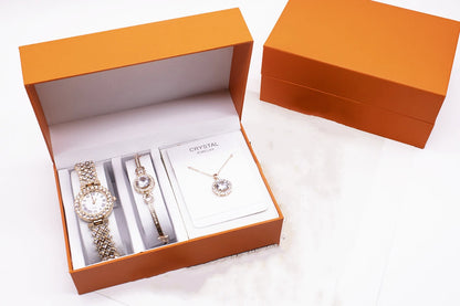 Watch, Bracelet & Necklace Gift Set
