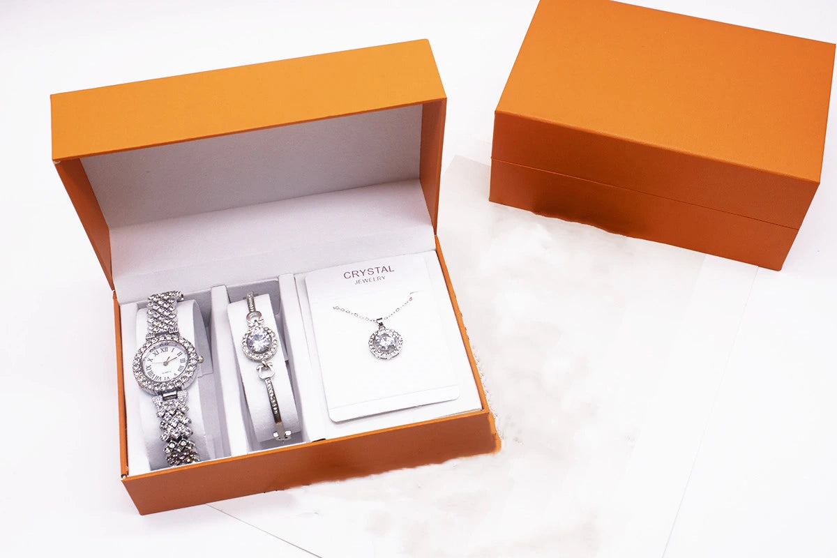 Watch, Bracelet & Necklace Gift Set