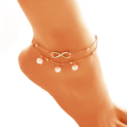 Women's Anklet With 8-shaped.