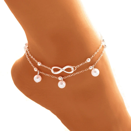 Women's Anklet With 8-shaped.