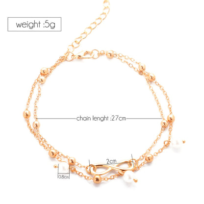 Women's Anklet With 8-shaped.